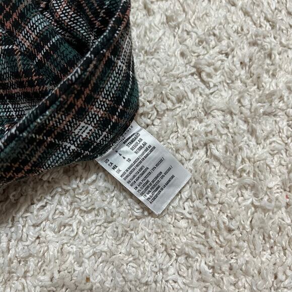 American Eagle Versatile Tailored Plaid Super High Rise Cropped Skinny Trousers - Picture 8 of 9